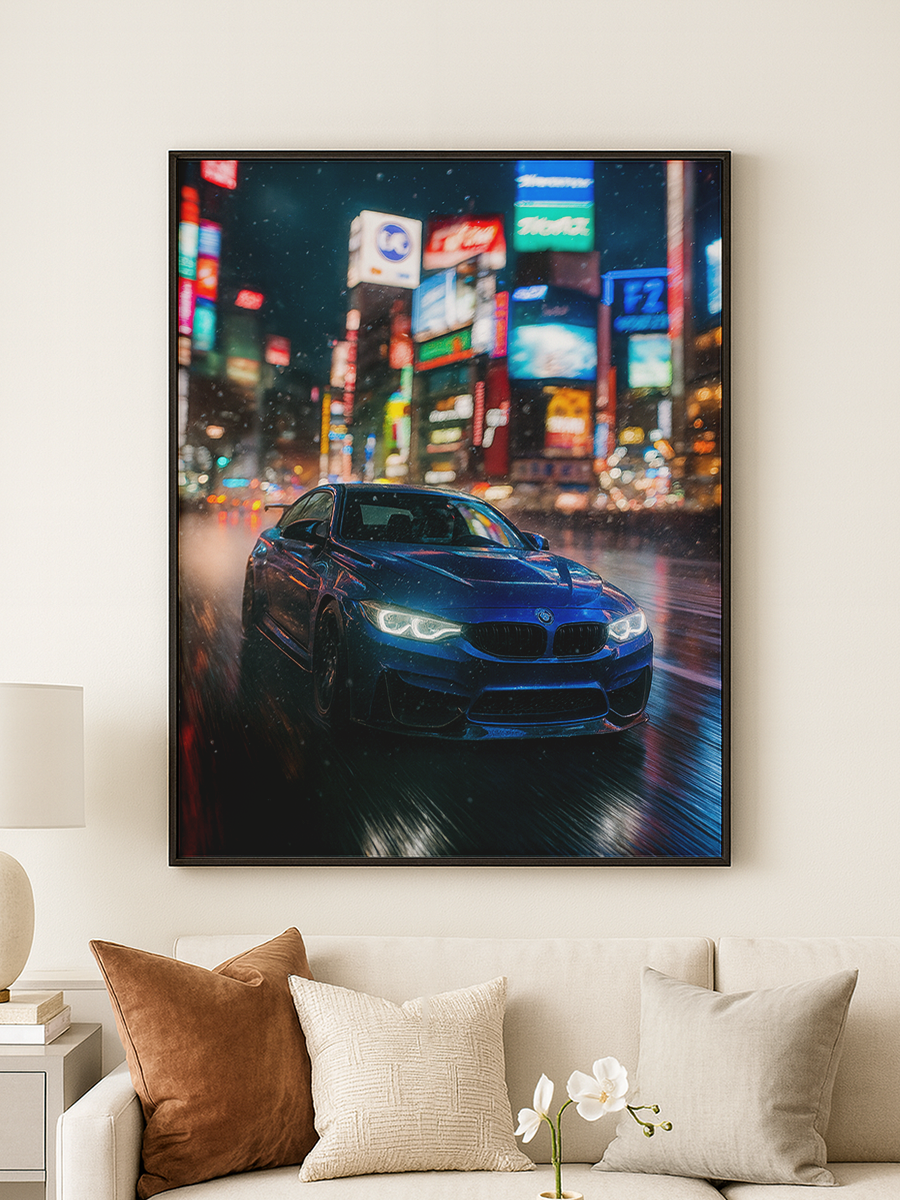 Night Drive in Shibuya - personalisiertes Poster