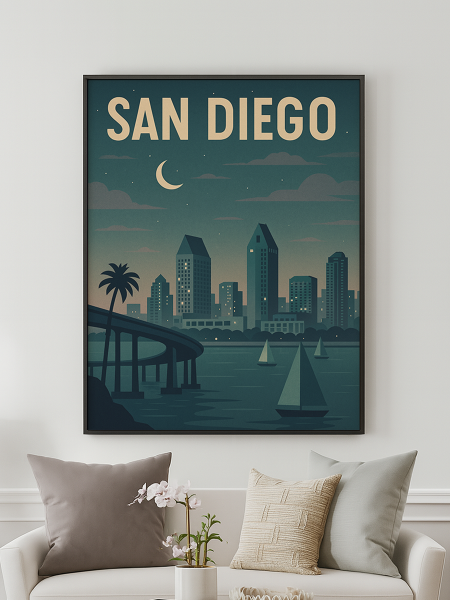 Deine Stadt in Retro - personalisiertes Poster