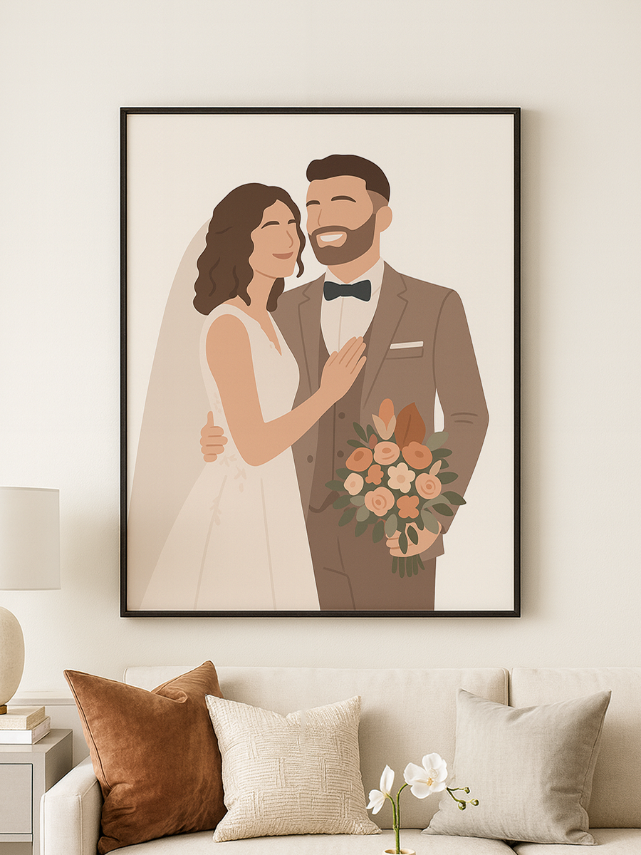 Minimalistisches Portrait - personalisiertes Poster