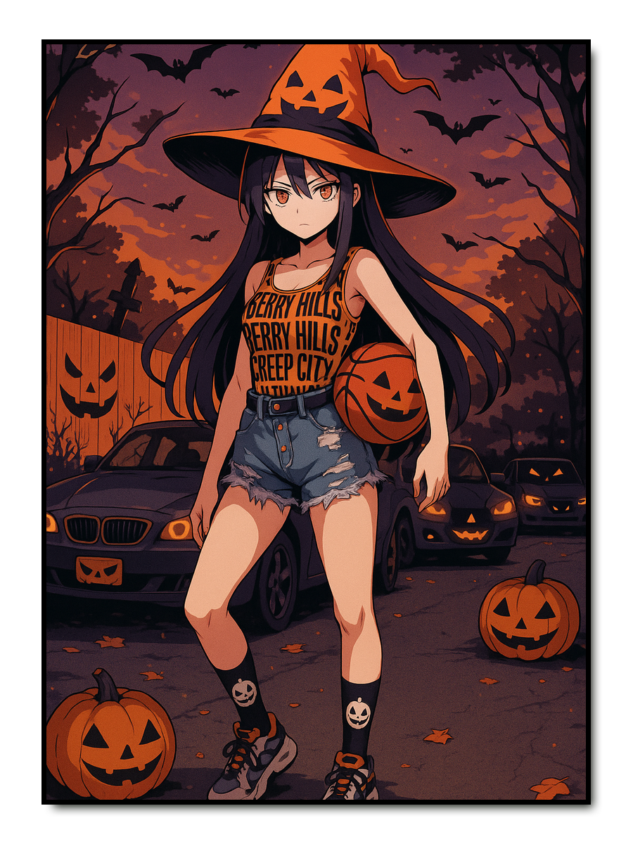 Halloween Anime Portrait - personalisiertes Poster