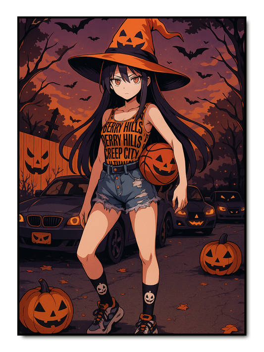Halloween Anime Portrait - personalisiertes Poster