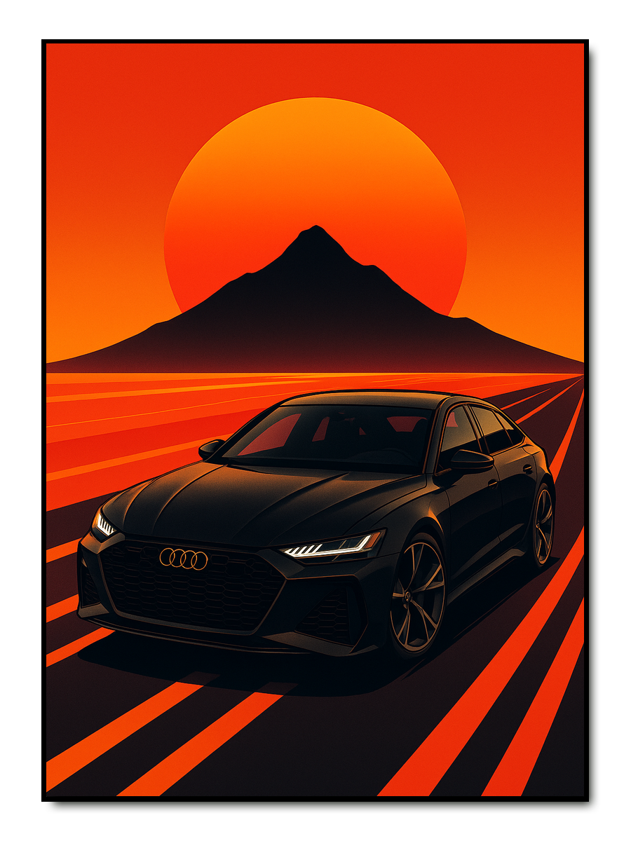 Retrowave Auto - personalisiertes Poster