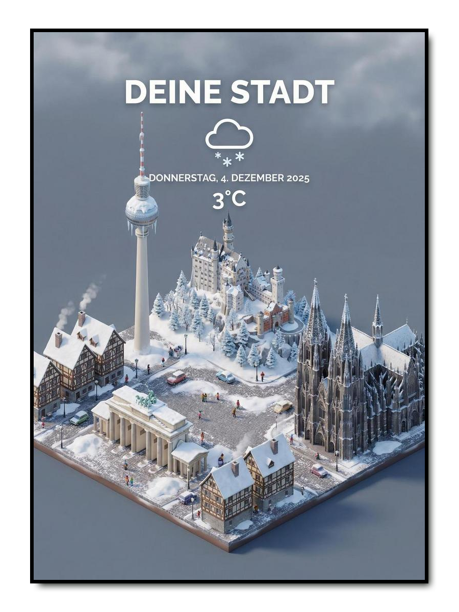 City Forecast - personalisiertes Poster