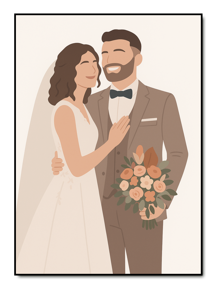 Minimalistisches Portrait - personalisiertes Poster