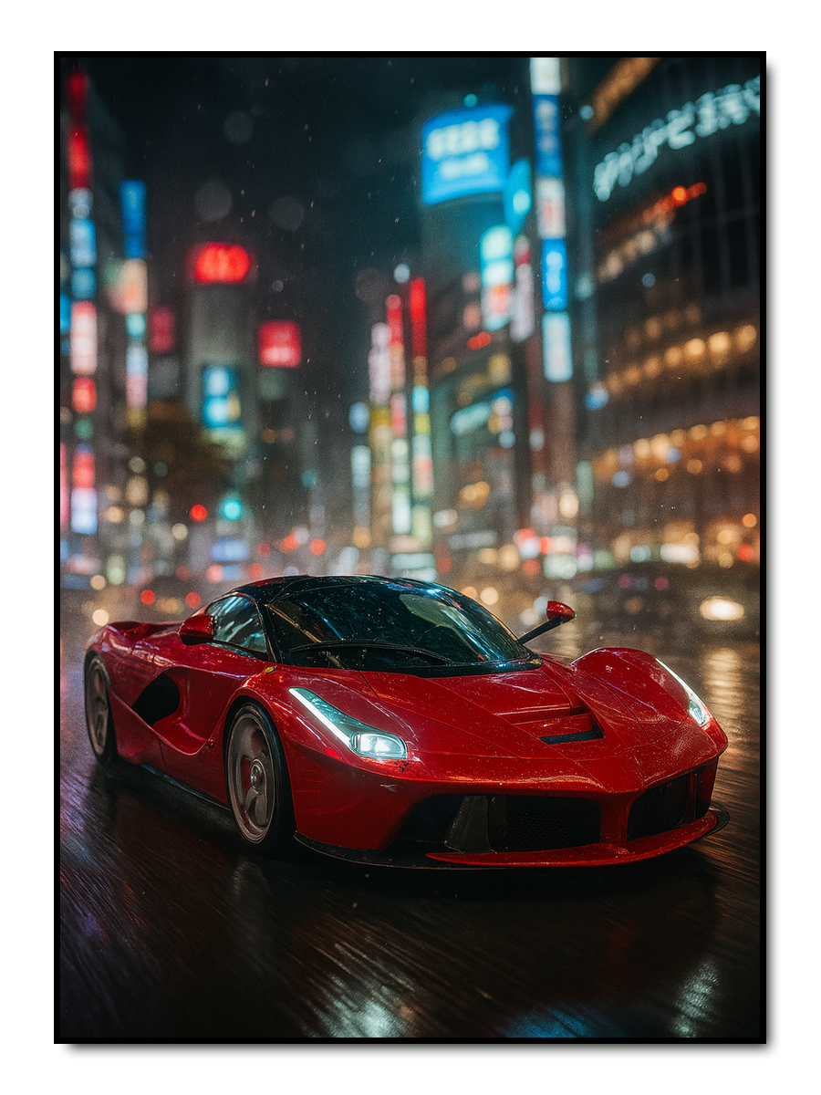 Night Drive in Shibuya - personalisiertes Poster