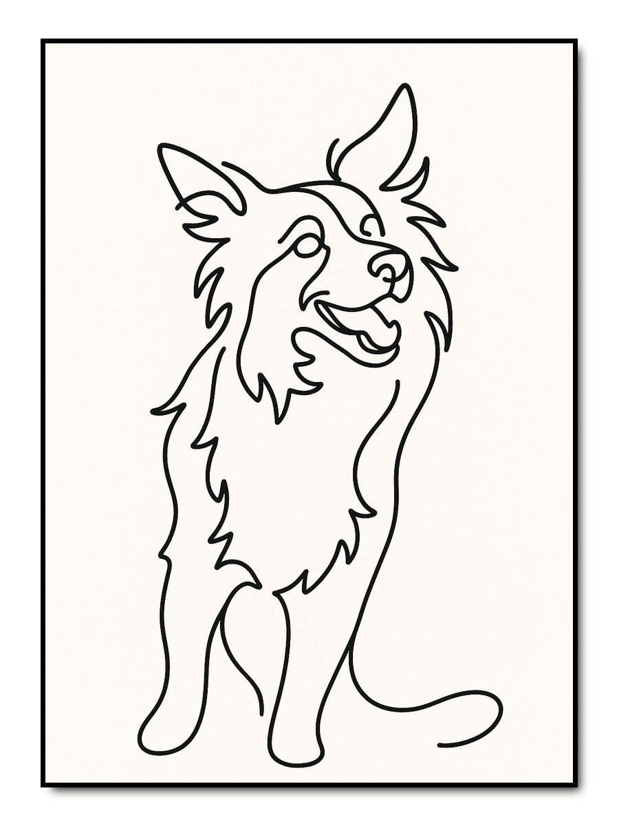 One Line Stil - personalisiertes Poster