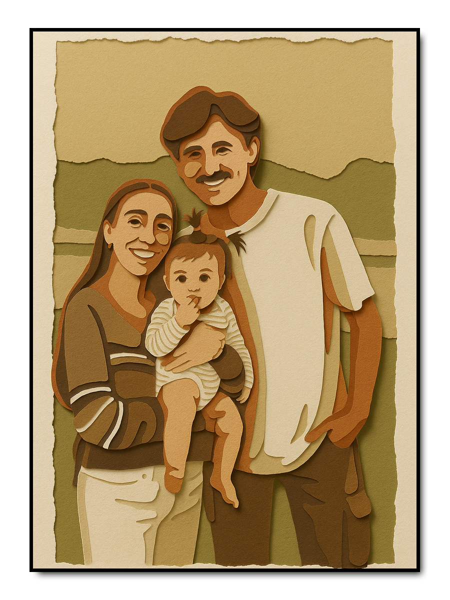 Papercut - personalisiertes Poster