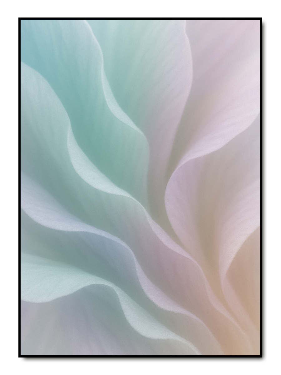 Zarte Wellen der Natur - Regenbogenpastell