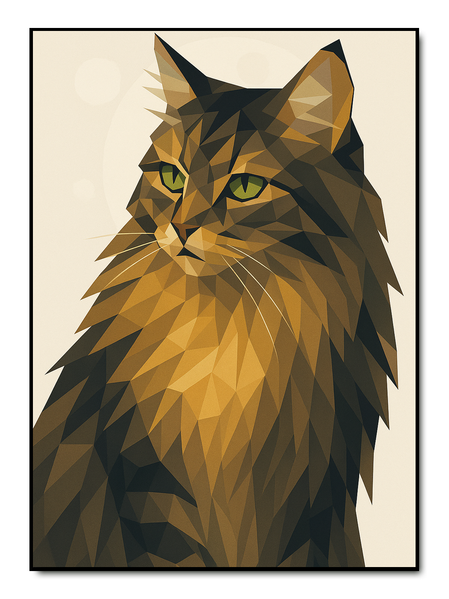 Haustier im Low-Poly-Stil - personalisiertes Poster