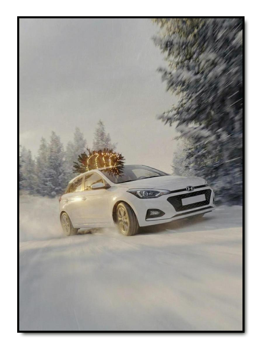 Drifting Home for Christmas - personalisiertes Poster