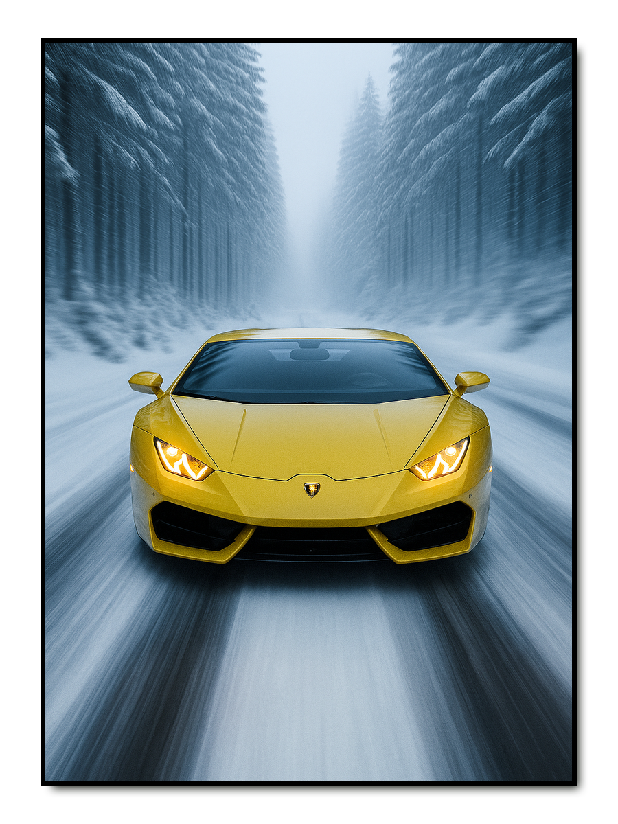 Speed in the Snow - personalisiertes Poster