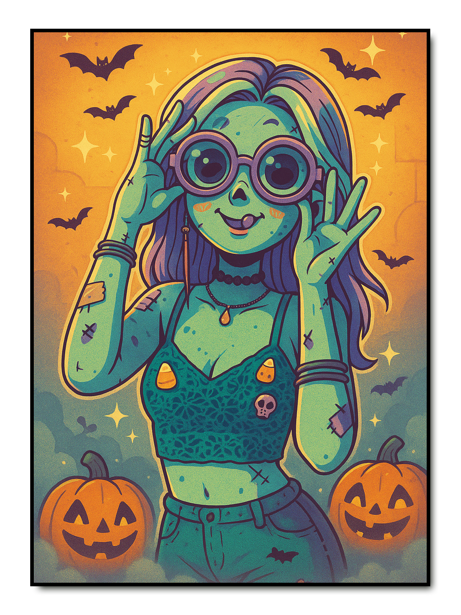 Cute Zombie - personalisiertes Poster