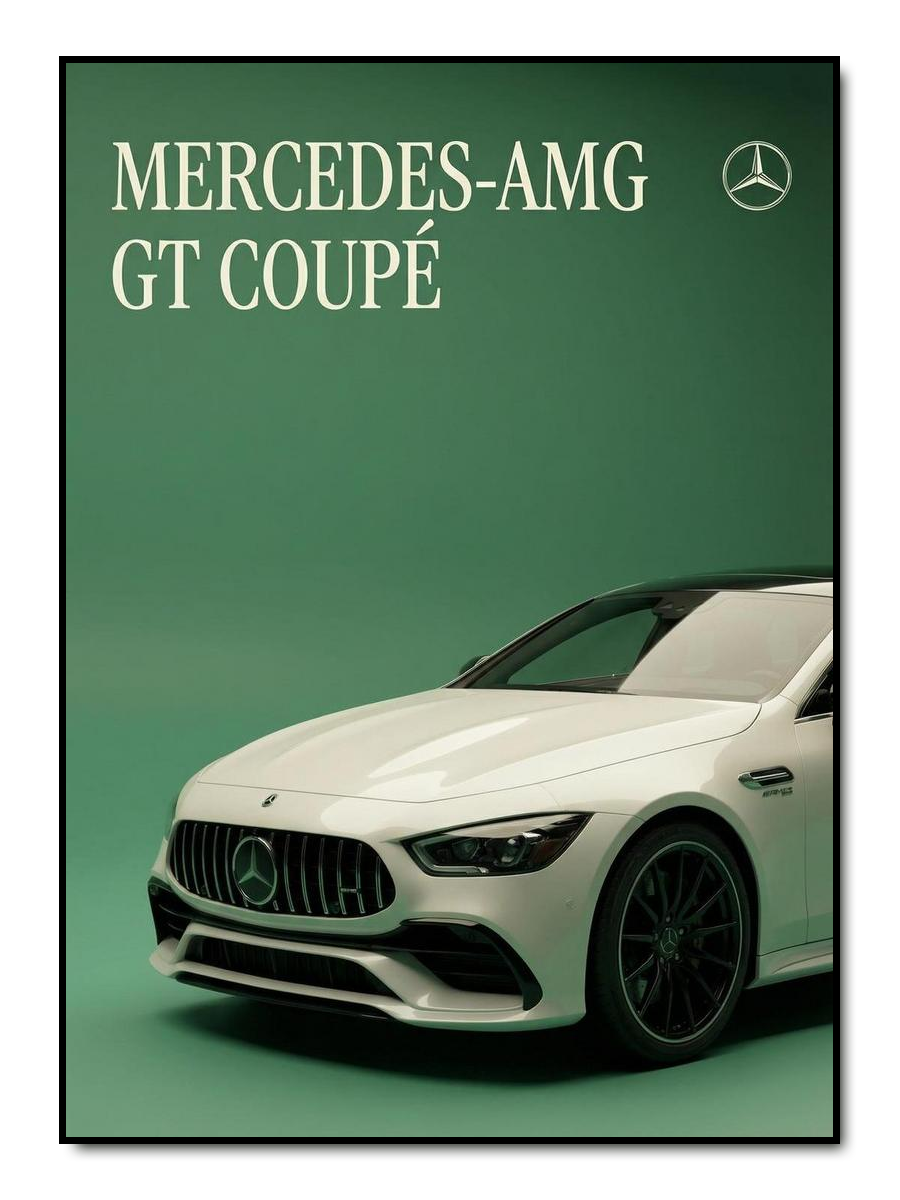 Minimal Vintage Car - personalisiertes Poster