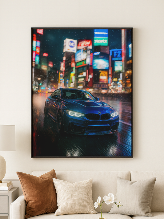 Night Drive in Shibuya - personalisiertes Poster