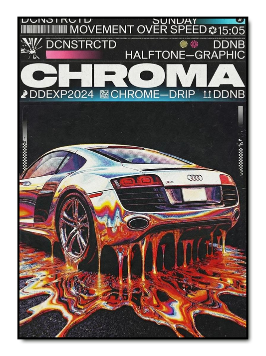Liquid Chrome - personalisiertes Poster