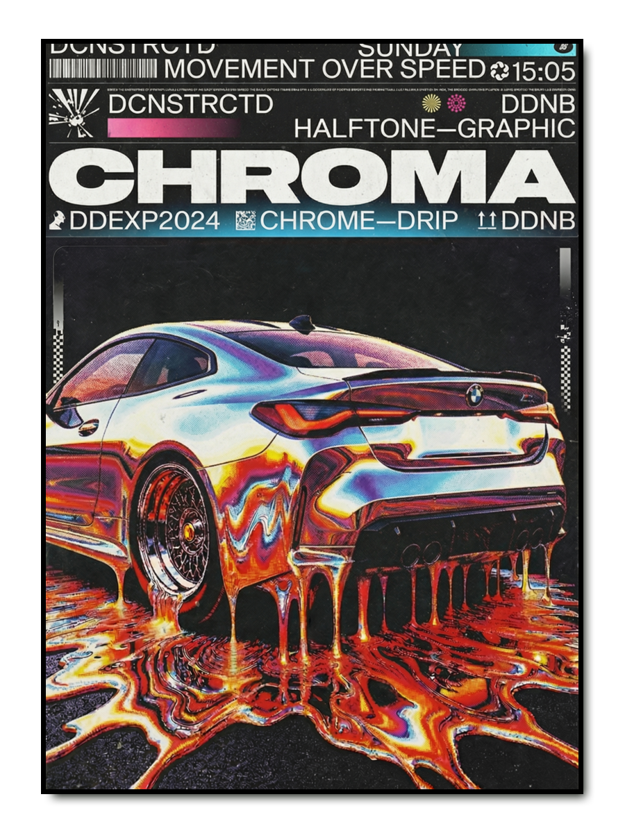 Liquid Chrome - personalisiertes Poster