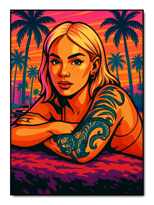 80's Miami Stil - personalisiertes Poster