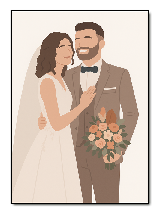 Minimalistisches Portrait - personalisiertes Poster