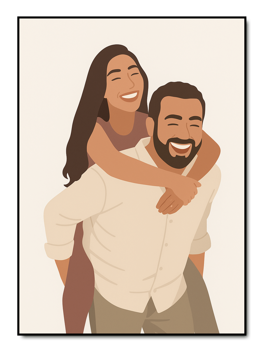 Minimalistisches Portrait - personalisiertes Poster