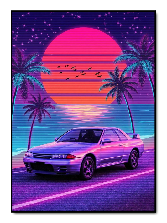 Neon Drive - personalisiertes Poster