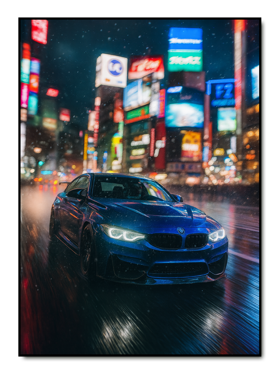 Night Drive in Shibuya - personalisiertes Poster