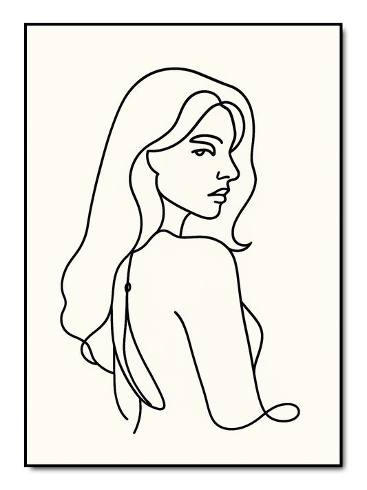 One Line Stil - personalisiertes Poster