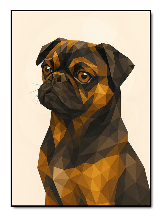 Haustier im Low-Poly-Stil - personalisiertes Poster